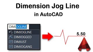 How to Work with Dimension Jog Line in AutoCAD  DIMJOGLINE [upl. by Flann]