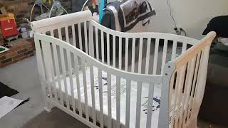 Dream On Me Violet 7 in 1 Convertible Life Style Crib Unboxing and Installing [upl. by Otrevlig]