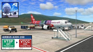 RFS Real Flight Simulator Thai AirAsia A320  200 Phuket  Chiang Mai  RFS Pro [upl. by Aseek]