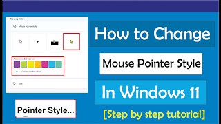 How to Change Mouse Pointer Style in Windows 11 [upl. by Mancino415]