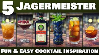 5 Fun amp Easy JAGERMEISTER Cocktails [upl. by Aenej435]