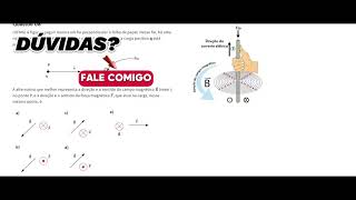 FORÇA MAGNÉTICA 06 A figura a seguir mostra um fio perpendicular à folha de papel Nesse fio [upl. by Attelrac]