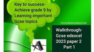 Edexcel GCSE Maths 2023 Paper 3 Walkthrough  Part 1 [upl. by Nylecaj]