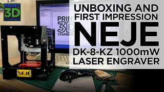 Unboxing amp First Impression  NEJE DK8KZ 1000mW Laser Engraver [upl. by Haissi]