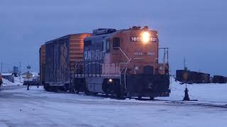 Ontario Northland GP9 1601  Cochrane Ontario  March 5 2020 [upl. by Enait]