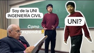 Profe de la UNIING CIVIL como exponen sus alumnos 🙄para su NOTA PC o PARCIAL [upl. by Maxey]