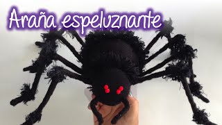 Araña espeluznante para Halloween  Halloween creepy spider [upl. by Ymmak775]