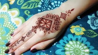 How To Moroccan Henna Design Tutorial 12  Temporary tattoo [upl. by Lian]