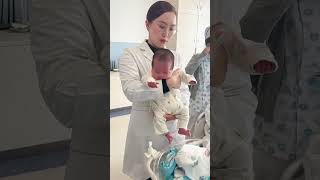 Strongest Newborn Baby Ever Challenges Doctor newborn babycheckup cutehumancub [upl. by Fernanda]