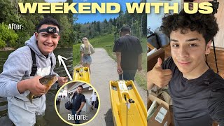 My younger brother TRAVELS with us for the FIRST TIME  Weekend vlog [upl. by Nossah]