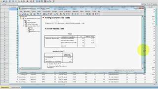 SPSS VideoSeminar  Teil 33 Inferenzstatistik  KruskalWallis H [upl. by Anatak]