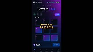 ONUS Tap Tap  Daily Code 26072024 [upl. by Nave]