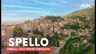 SPELLO by drone 4K Umbria Italy Aerial drone cinematic [upl. by Dinan]