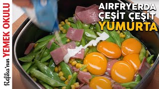 Airfryerda Yumurta 🥚  Haşlanmış Yumurta ve Çok Heyecanlı Yumurta Tarifi Önerileri 🤩 [upl. by Sukcirdor]