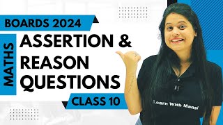 Assertion And Reasons Questions  Maths Boards 2024 [upl. by Lusa489]