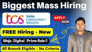 TCS Free Hiring for Ninja DigitalPrime Role  TCS Off Campus drive for Students  Fresher jobs [upl. by Ardekal595]