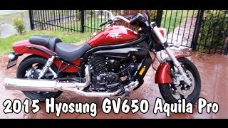 Hyosung GV650 Aquila Pro Review [upl. by Llednov370]