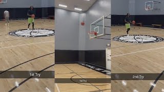 Polo G Attempts Half Court Challenge [upl. by Winnick]