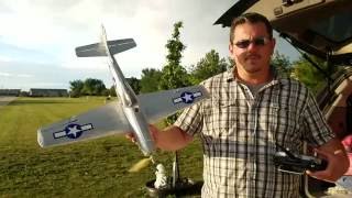 Guillows P51 Mustang Kit 402 Electric RC Model Plane  Flight 1 of 2  370mAh 3S 2540C Nanotech [upl. by Von909]