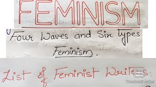 Feminism  Waves of Feminism  Types of Feminism  NetSet English Literature  Feminist Writers [upl. by Trumaine495]