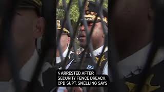 4 arrested after protesters breach DNC security perimeter CPD Supt Snelling says [upl. by Narag726]