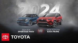 2024 Toyota RAV4 Prime PHEV vs 2024 Kia Sportage PHEV  Toyota [upl. by Garnet]