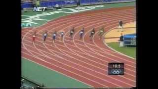 Sydney 2000 Olympic games  200 metres final  Kostas Kenteris [upl. by Naimaj]