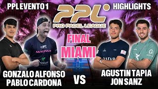 🏆 Final Pro Padel League Agustin Tapia y Jon Sanz vs Gonza Alfonso y Cardona PPL Miami Highlights [upl. by Coumas]