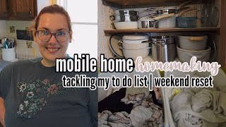 RESETTING MY MOBILE HOME  WEEKEND RESET ✅  TODO LIST  GET IT ALL DONE WITH ME [upl. by Lesde]