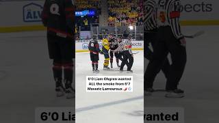 6’7 Maveric Lamoureux vs 6’0 Liam Ohgren at the World Juniors 😳😅 [upl. by Mia349]