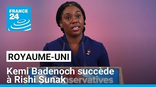 RoyaumeUni  Kemi Badenoch succède à Rishi Sunak à la tête du Parti conservateur • FRANCE 24 [upl. by Wiles360]