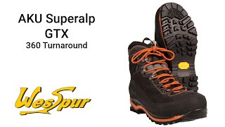 AKU Super Alp GTX 360 Degree Turnaround  Hiking Boot for tree Work [upl. by Htir]