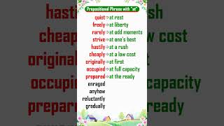 prepositional phrase with quotatquot phrases prepositions englishlearning shortfeeds [upl. by Kennet]