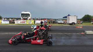 GO Kart 600cc Honda  Drag Racing GO kart  14 mile drag race  14 mile Rennen [upl. by Ecirtal]