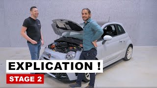 ON VOUS EXPLIQUE LE STAGE 2 RÉALISÉ SUR UNE ABARTH 595 14TJET [upl. by Phiona]