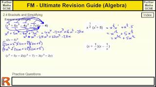 Brackets and simplfying  Ultimate revision guide for Further maths GCSE [upl. by Secnarf]