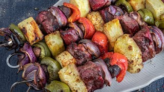 Smoked Steak Kabobs Recipe [upl. by Tigges]