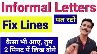 Informal Letters Format and Fix lines  Letter for class 10119  How to write letter in English [upl. by Ennaul663]