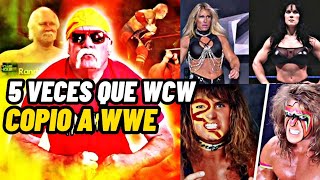 5 GIMMICKS DE WWE QUE WCW COPIO [upl. by Ayekat]