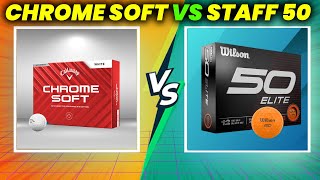 Callaway Chrome Soft golf ball vs Wilson Staff 50 Elite Orange Golf balls Review and Comparison [upl. by Enitnemelc]