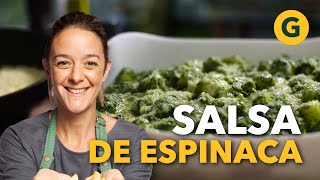 RECETA para hacer SALSA a base de ESPINACA 🥬 por Juli Oriolo  El Gourmet [upl. by Regdirb]