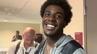 Alabama WR Germie Bernard Postgame Interview  Wisconsin [upl. by Aciemaj]