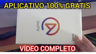 Tv box Unitv com aplicativos grátis  configurar e atualizar TV BOX UNITV passo a passo 1 instalação [upl. by Neerihs]