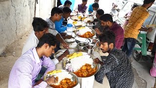 Cheapest Roadside Unlimited Meals  Indian Street food  Streetfood [upl. by Lletnahc]