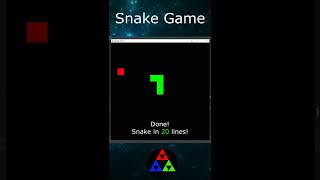 Snake Game in 20 Lines with Python  Pygame [upl. by Berton464]