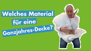 GanzjahresBettdecke Welche Materialien sind sinvoll [upl. by Ahsema778]