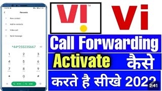 how to call forwarding on vi number  vi sim par call forwarding kaise activate kaise kare code [upl. by Ilram19]