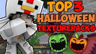 TOP 3 Halloween Texturepacks Horror in MC   minimichecker Skywars [upl. by Edmondo]