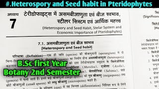 Heterospory and Seed habit in Pteridophytes BSc first year Botany second semester [upl. by Fausta957]