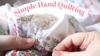 Simple Hand Quilting  Big Stitch Hand Quilting [upl. by Gibbons]